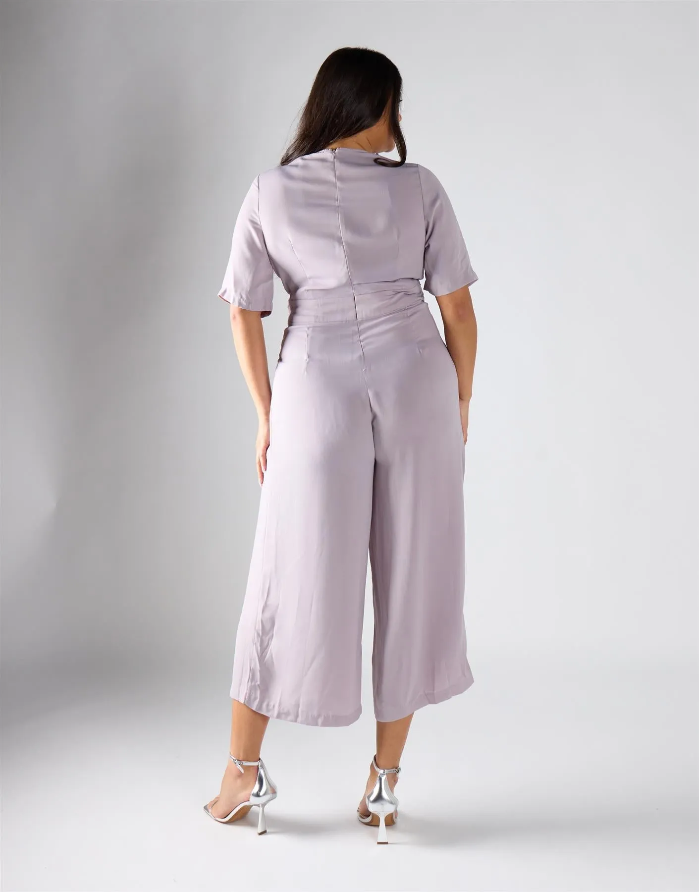 Glamorous Curve Grey Culotte-Jumpsuit sold by Glamorous product image thumbnail 4