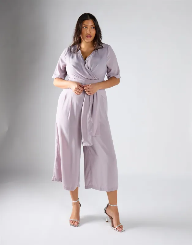 Glamorous Curve Grey Culotte-Jumpsuit made by Glamorous
