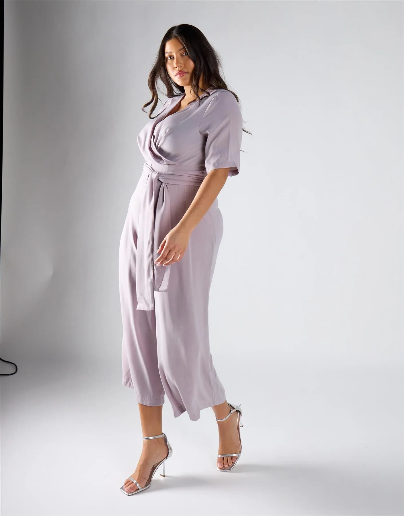 Glamorous Curve Grey Culotte-Jumpsuit sold by Glamorous product image thumbnail 2
