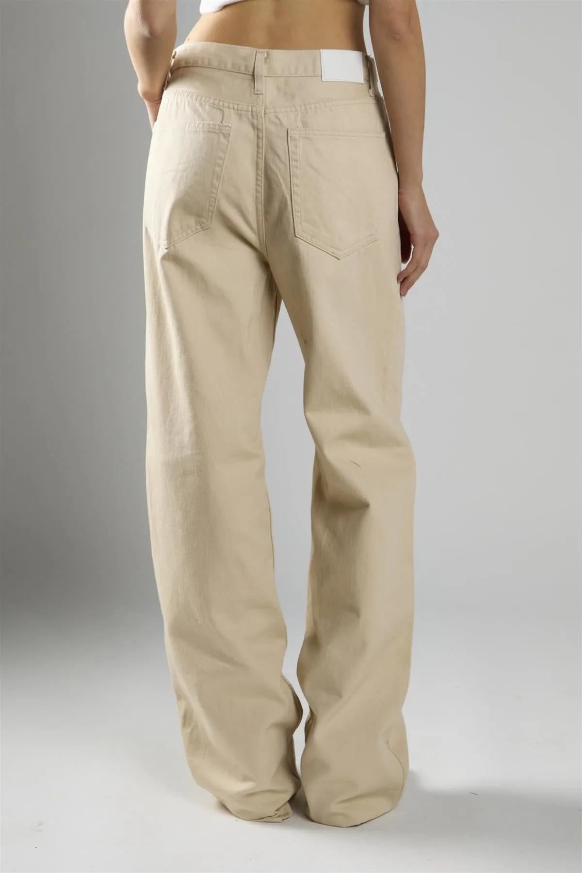 Ecru High-Waisted Straight-Leg Jeans sold by Glamorous product image thumbnail 2