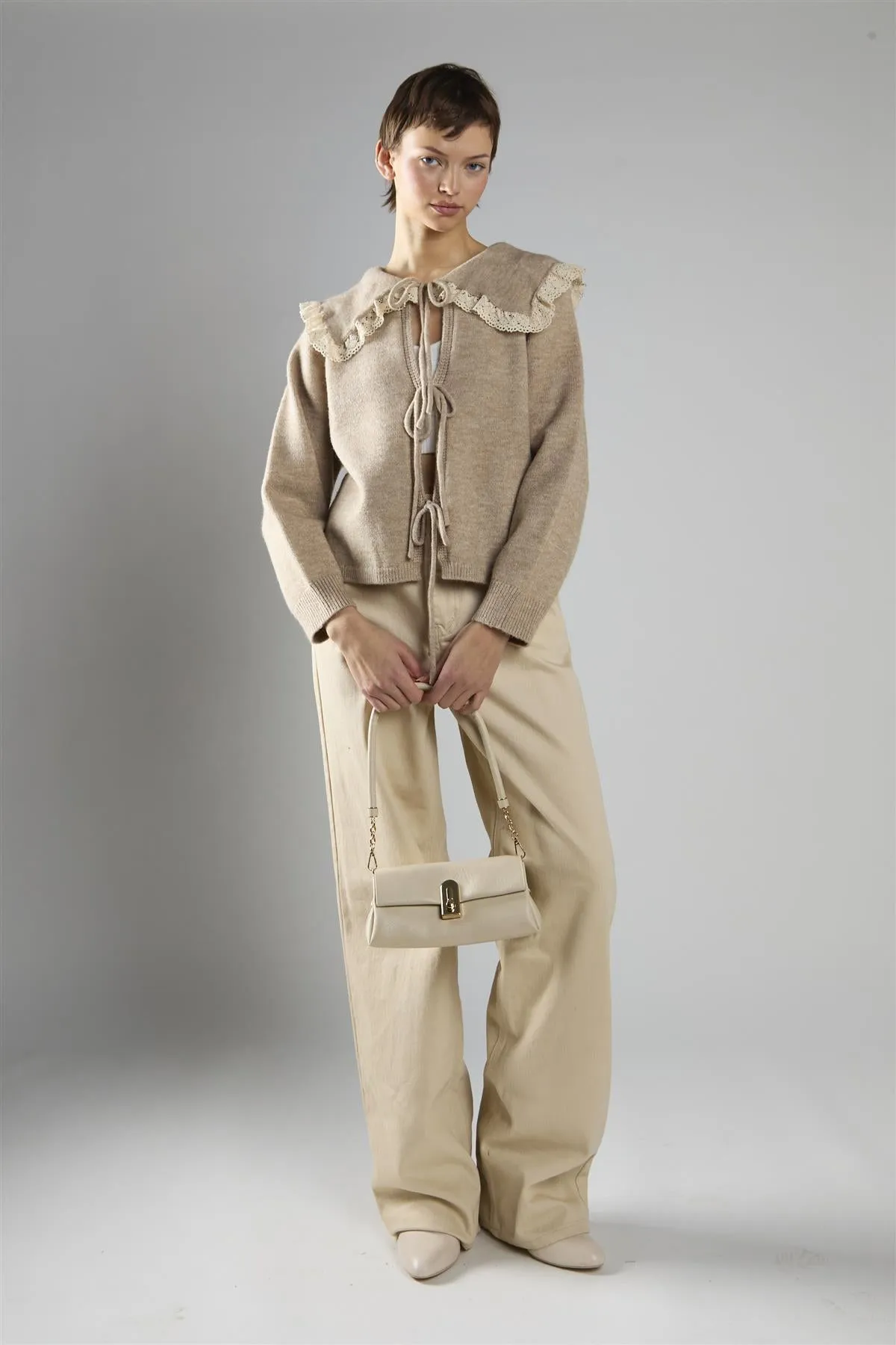 Ecru High-Waisted Straight-Leg Jeans sold by Glamorous product image thumbnail 5