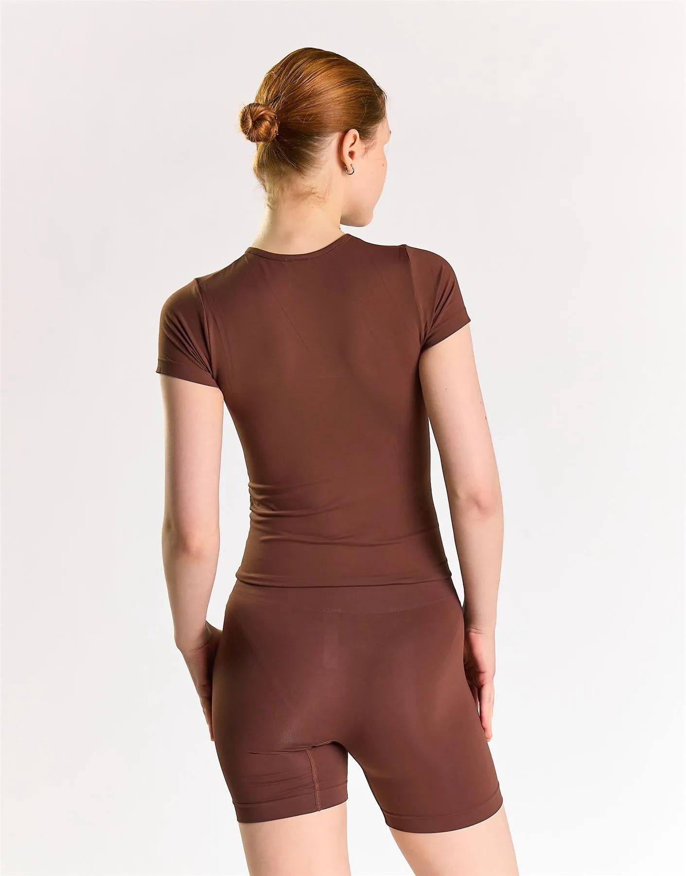 Agon Women's Coffee Activewear Shorts sold by Glamorous product image thumbnail 2