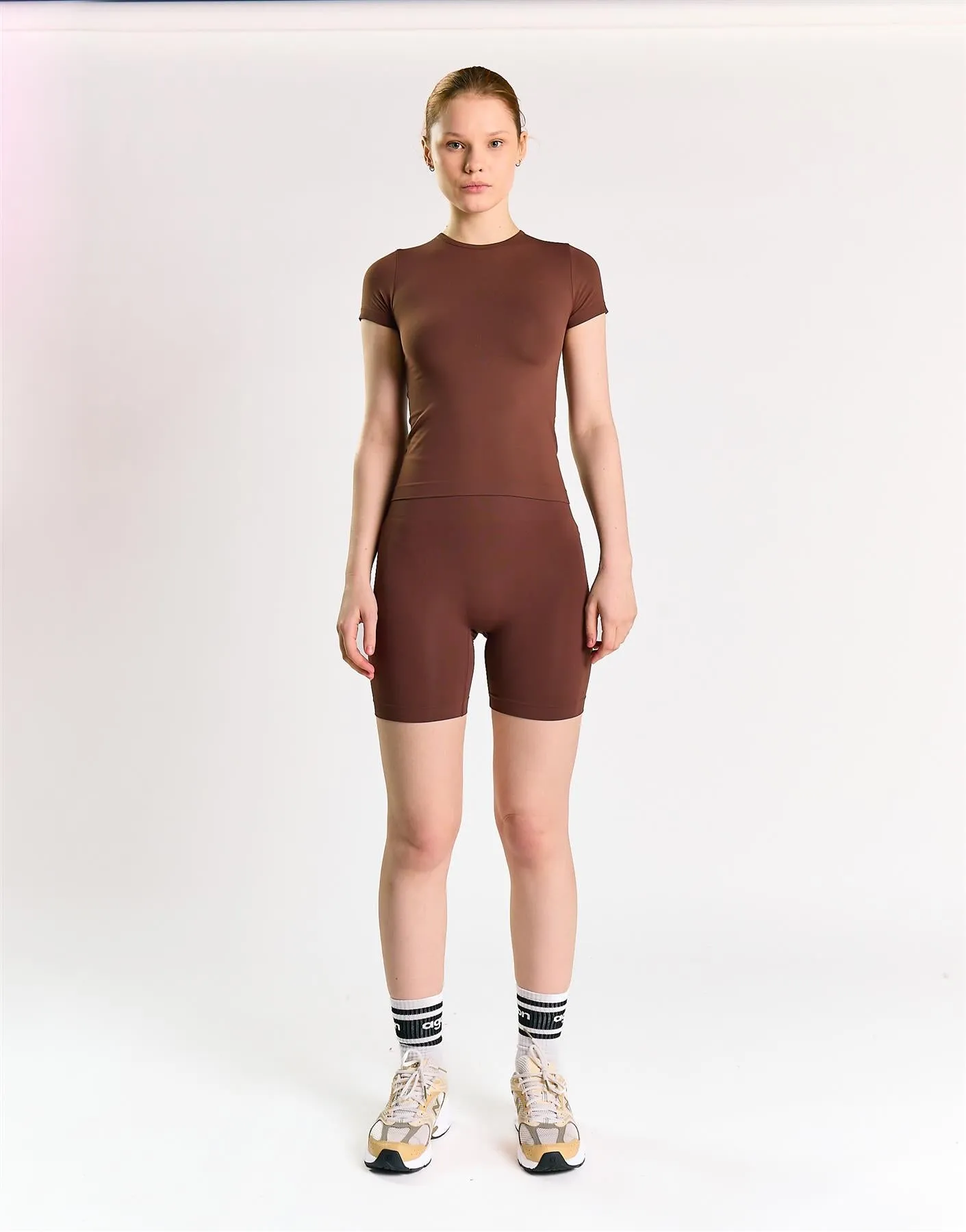 Agon Women's Coffee Activewear Shorts sold by Glamorous product image thumbnail 3
