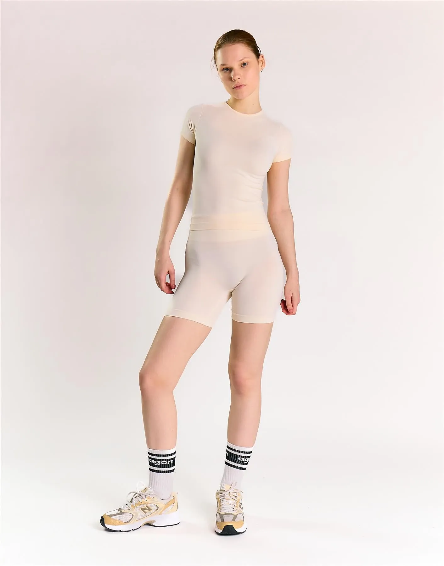 Agon Women's Off White Activewear Shorts sold by Glamorous product image thumbnail 2