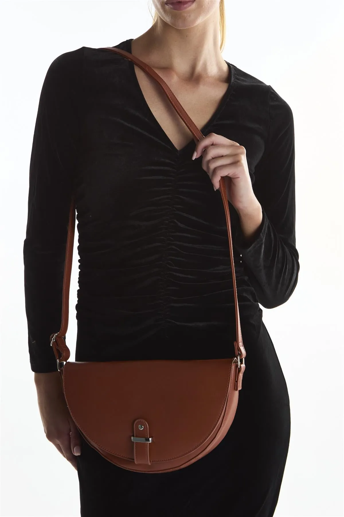 Glamorous Brown Crescent -Shaped Bag sold by Glamorous product image thumbnail 2