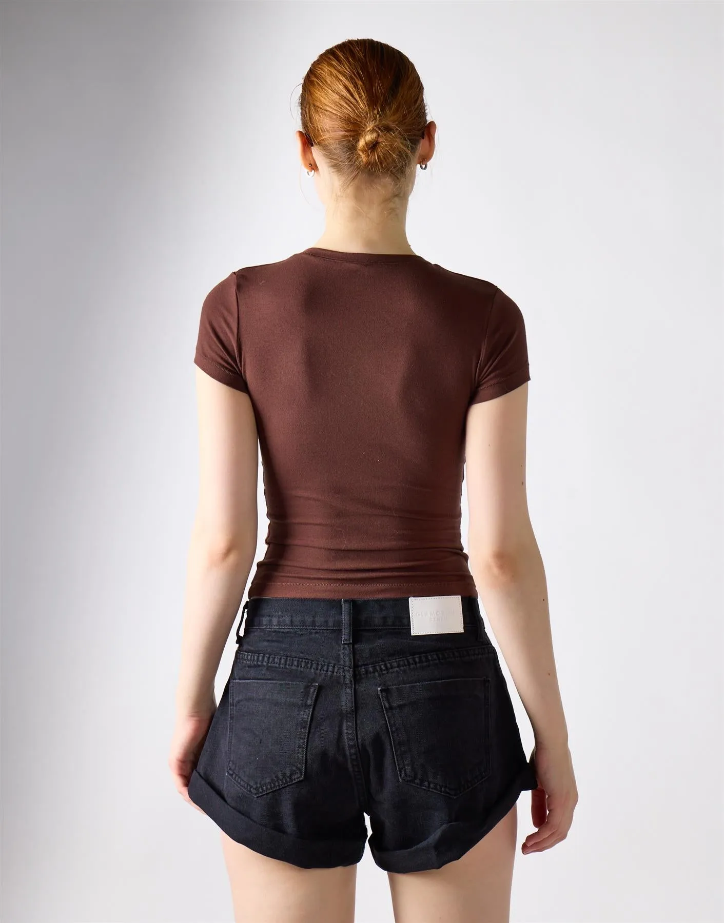 Washed Black Button Denim Shorts sold by Glamorous product image thumbnail 2