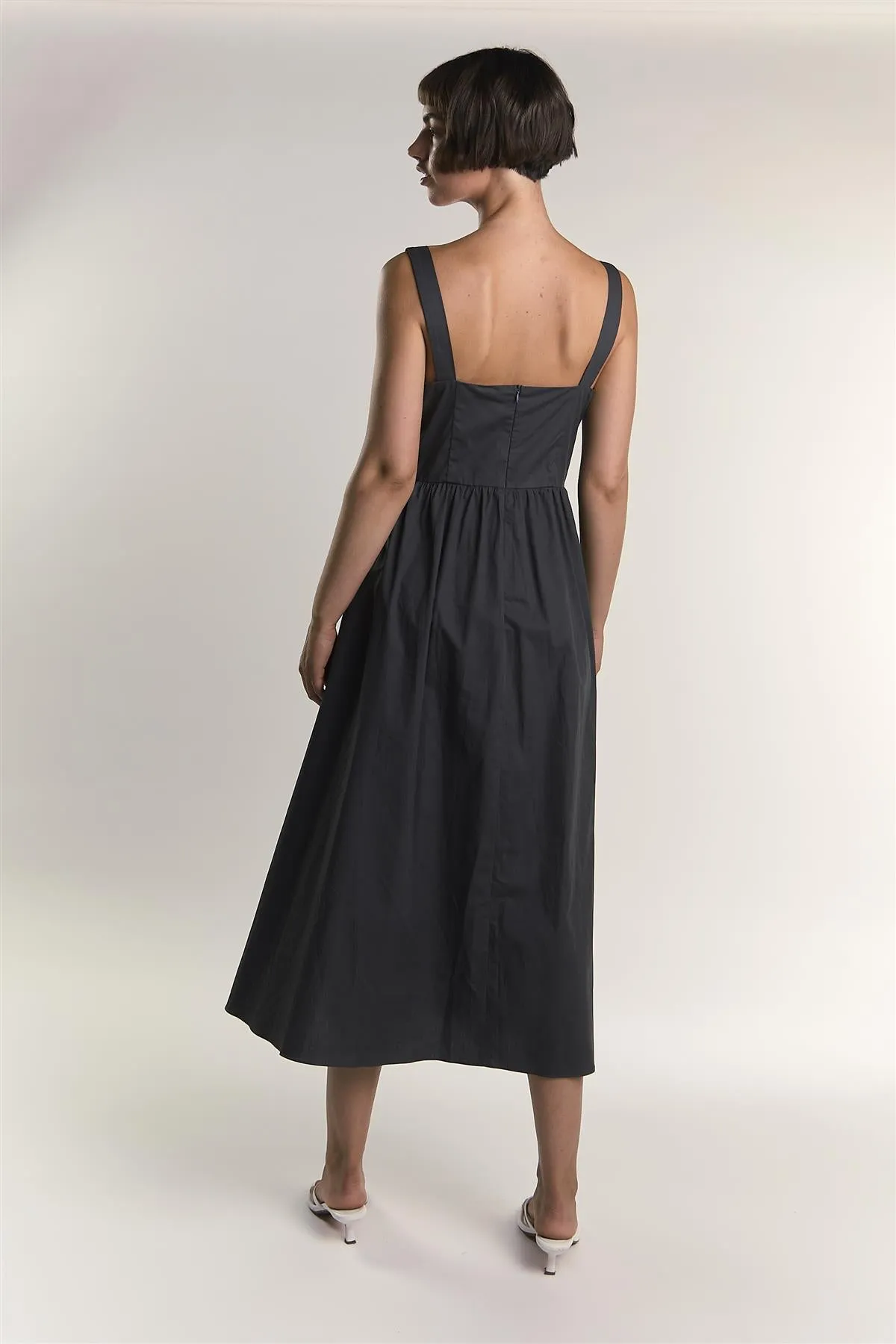 Dark Grey Bow Front Midaxi Dress sold by Glamorous product image thumbnail 3