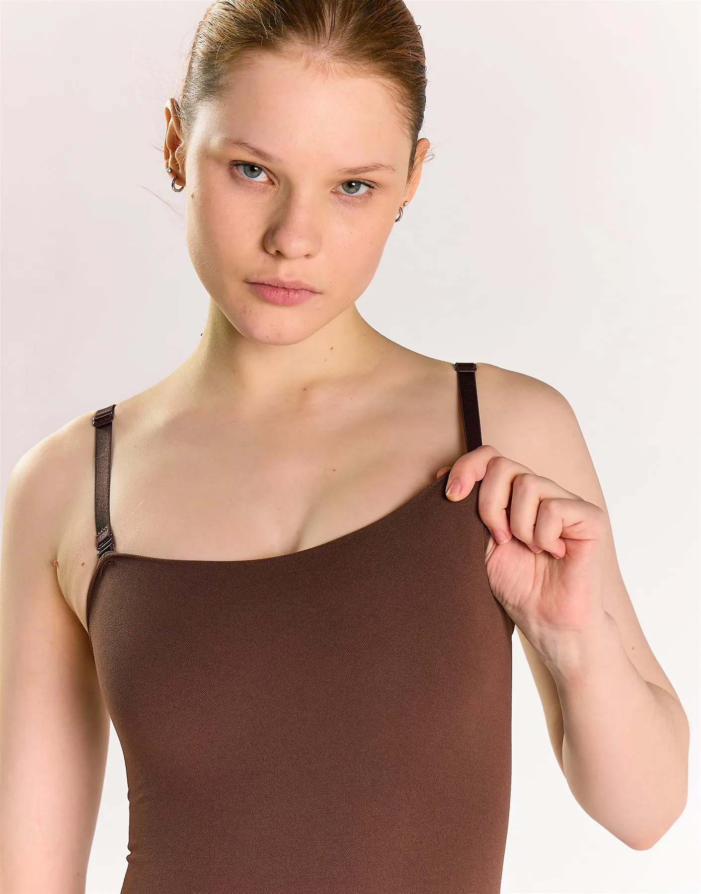 Square Neck Sleeveless Bodysuit - Brown sold by Glamorous product image thumbnail 3