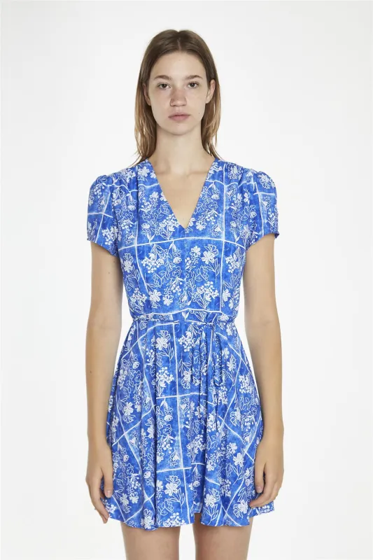 Blue Tile Mini Dress made by Glamorous