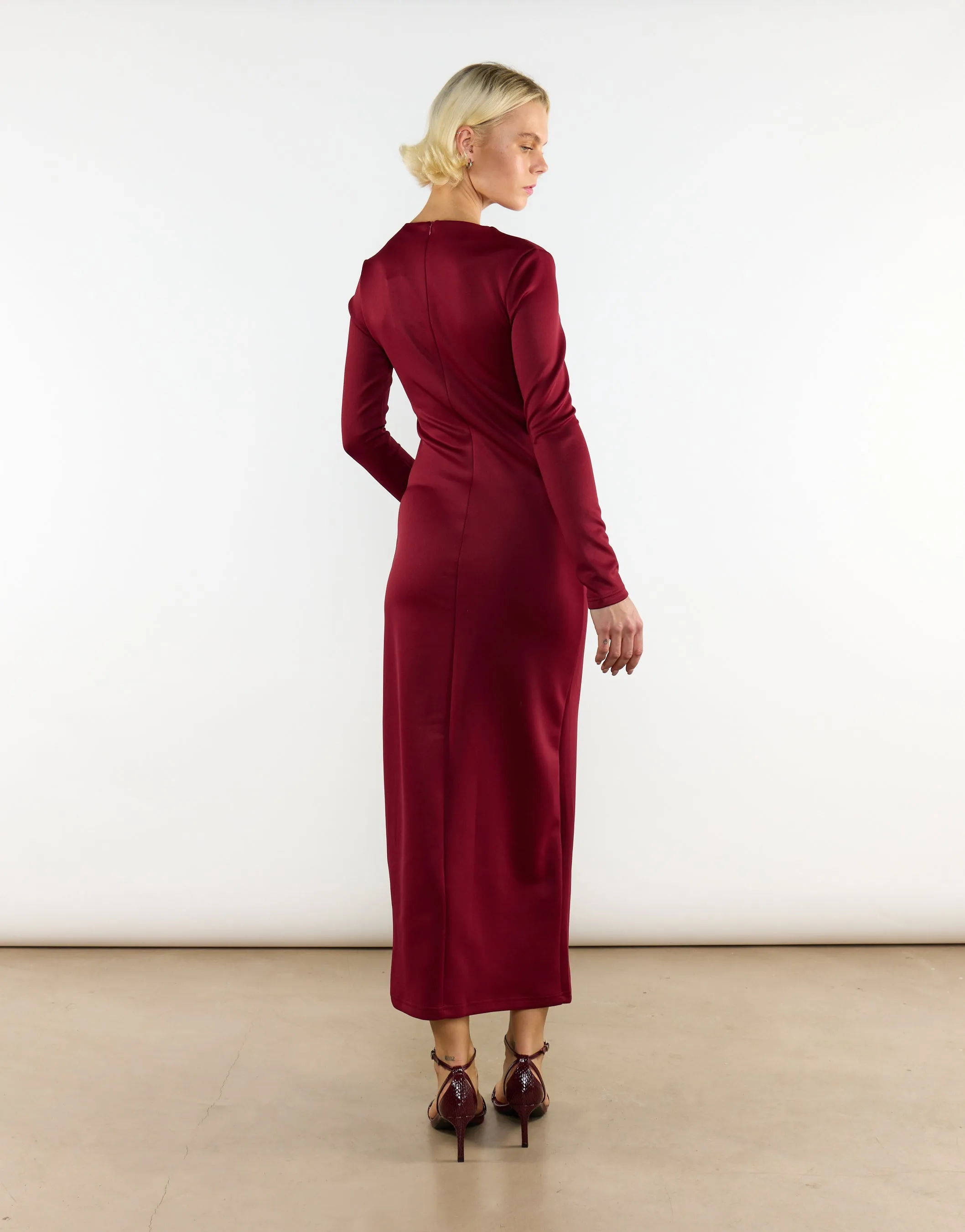 Burgundy Long Sleeve Bodycon Maxi Dress sold by Glamorous product image thumbnail 2