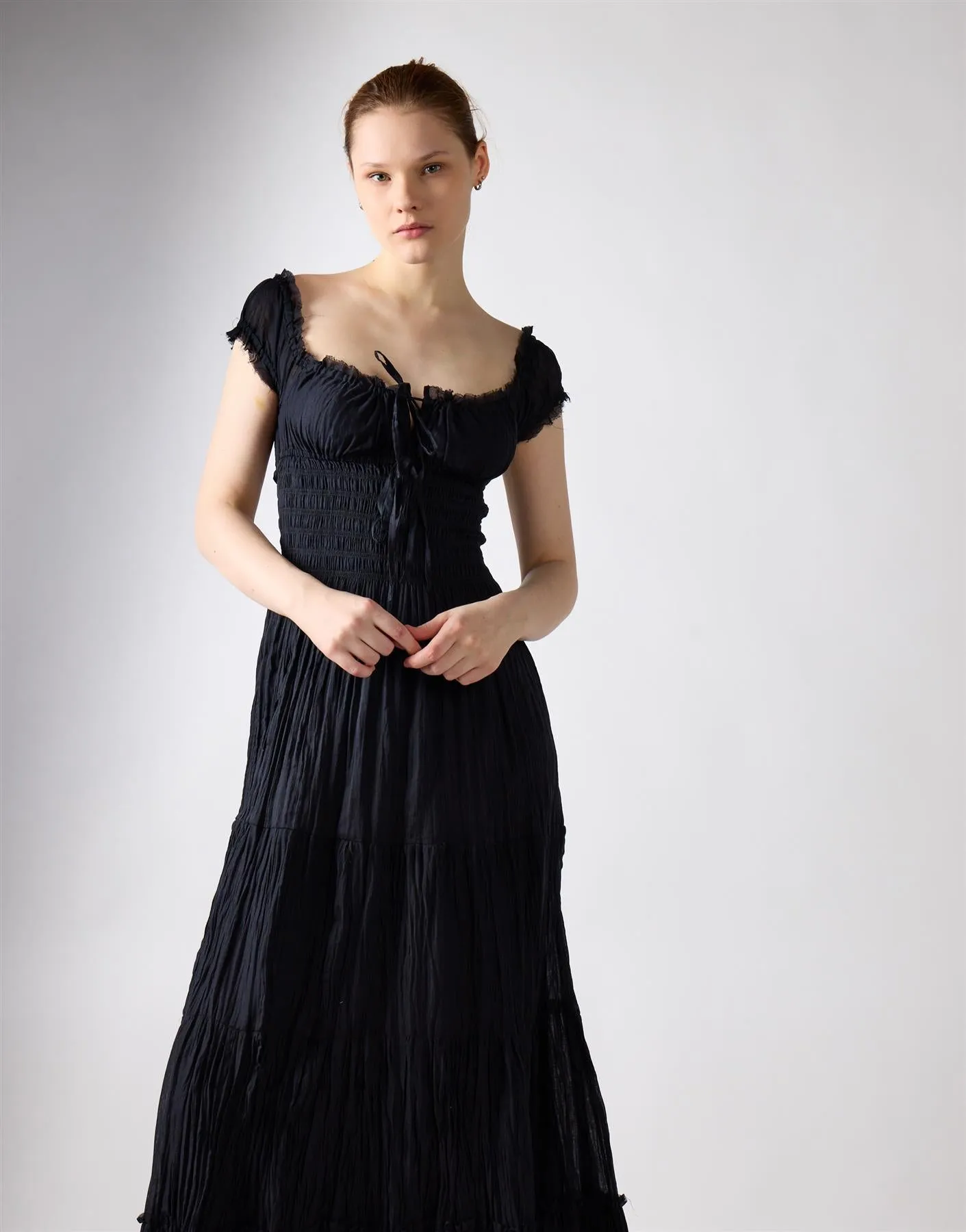 Black Tiered Maxi Dress sold by Glamorous product image thumbnail 2