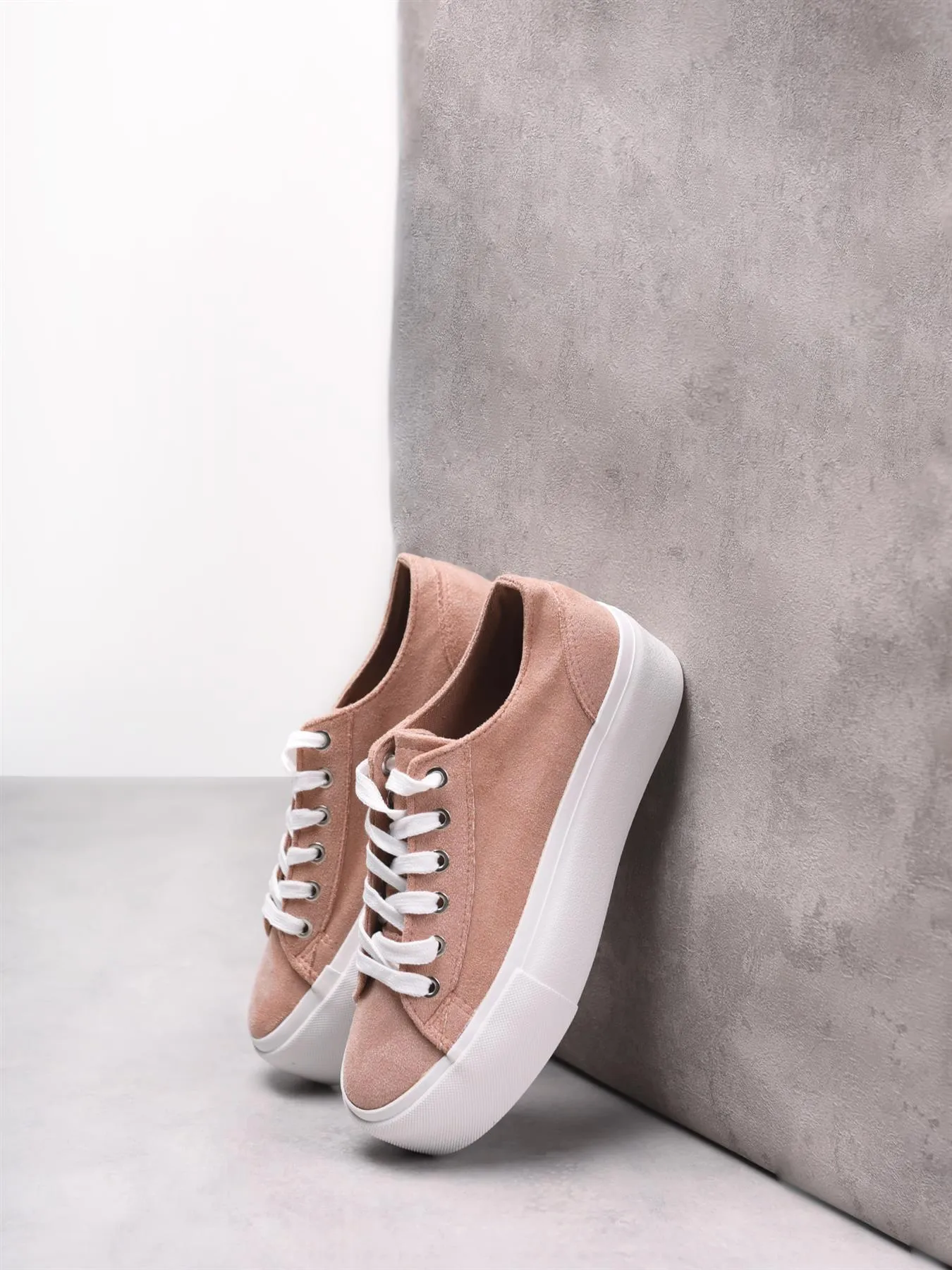 Blush Platform Ankle Trainers sold by Glamorous