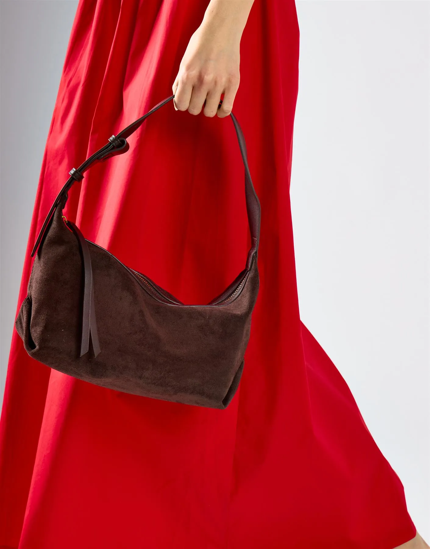 Dark Brown Faux Leather Shoulder Bag sold by Glamorous