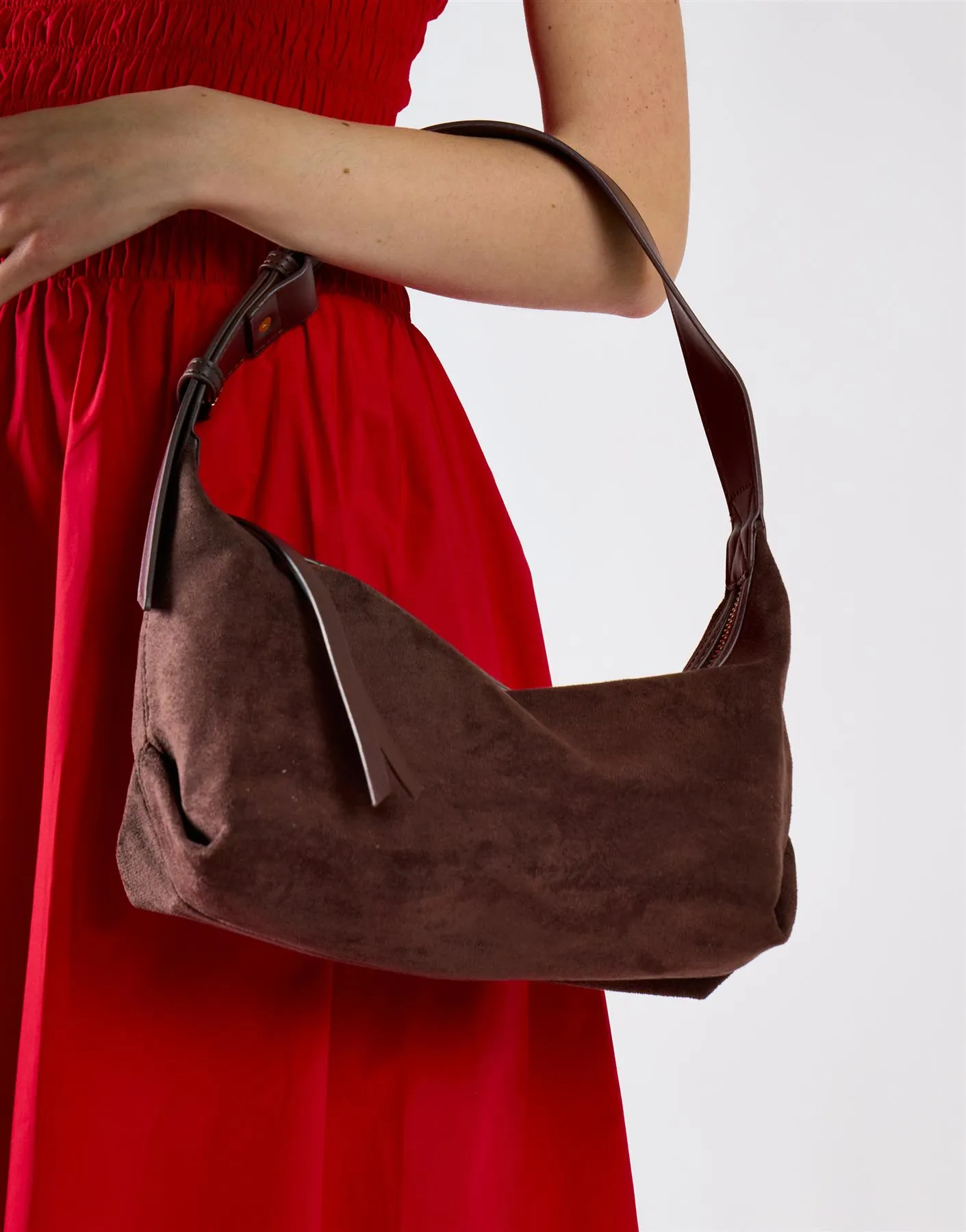 Dark Brown Faux Leather Shoulder Bag sold by Glamorous product image thumbnail 2