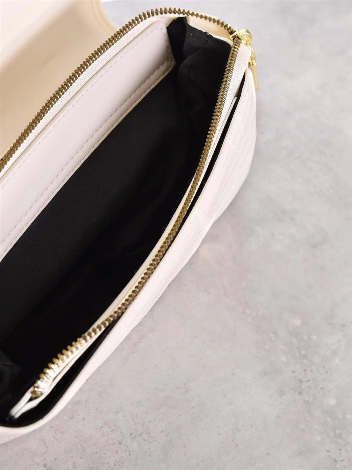 White Croc Double Gold Buckle Bag sold by Glamorous product image thumbnail 3