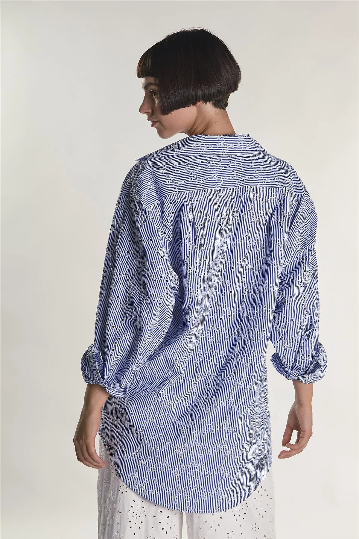 Embroidered Stripe Button Shirt sold by Glamorous product image thumbnail 2