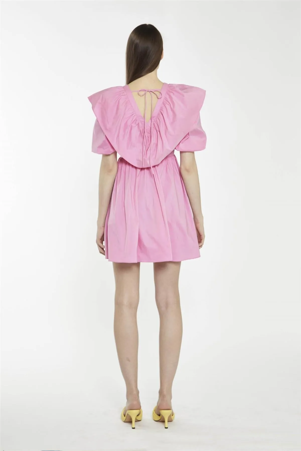 Bubblegum Pink Puff Sleeve Mini Dress sold by Glamorous product image thumbnail 2