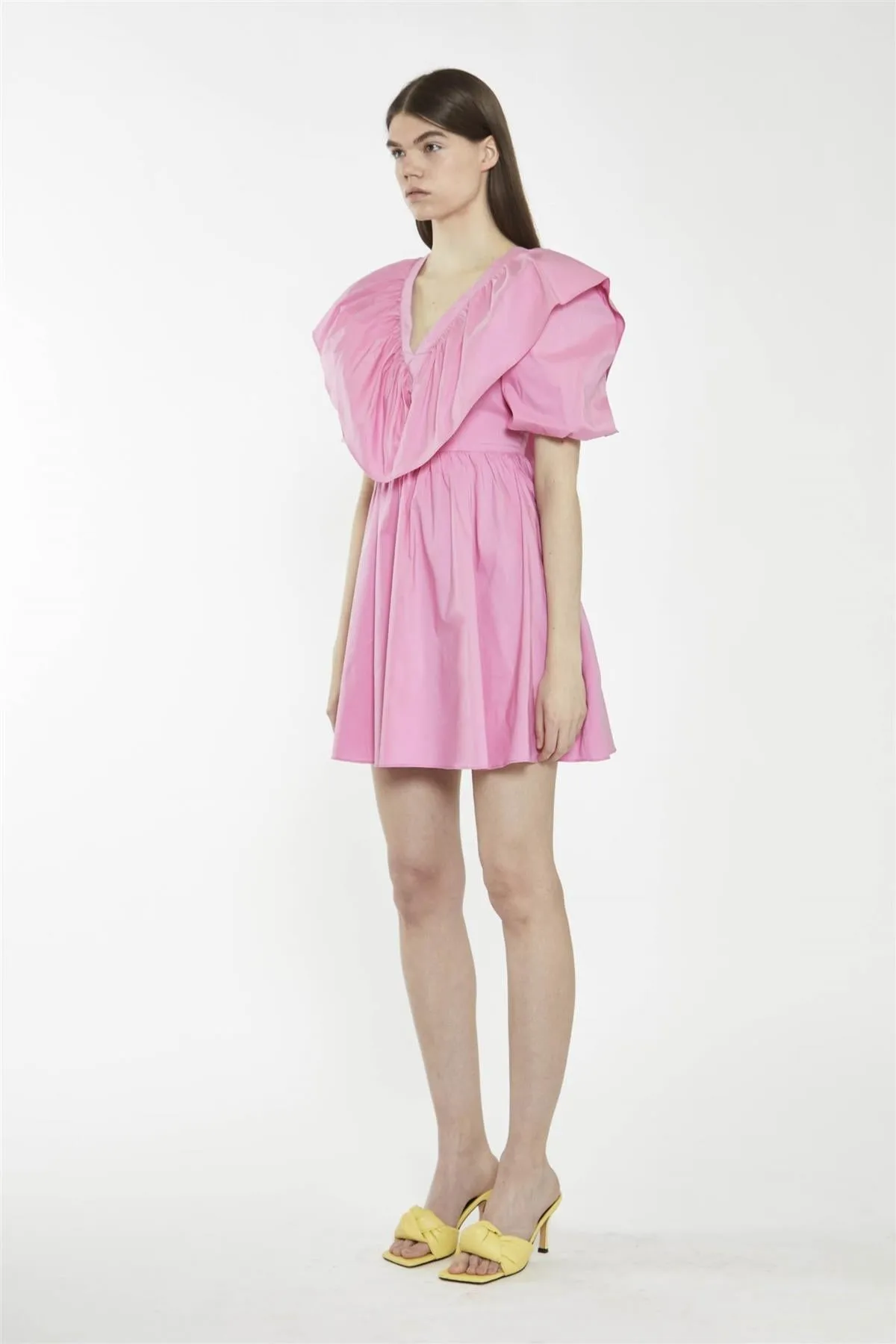 Bubblegum Pink Puff Sleeve Mini Dress sold by Glamorous product image thumbnail 4