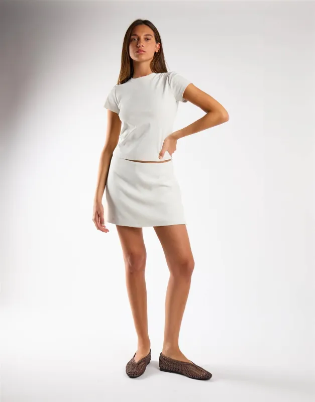 Off White Mini Skort made by Glamorous