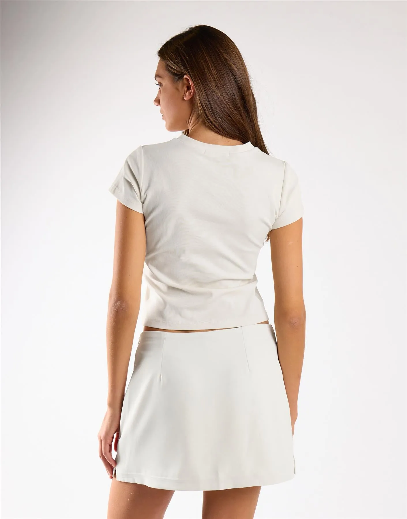 Off White Mini Skort sold by Glamorous product image thumbnail 2