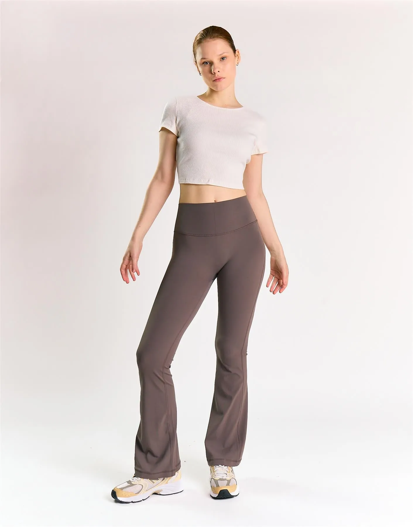 Off White Rib Open Tie Back Crop Top sold by Glamorous