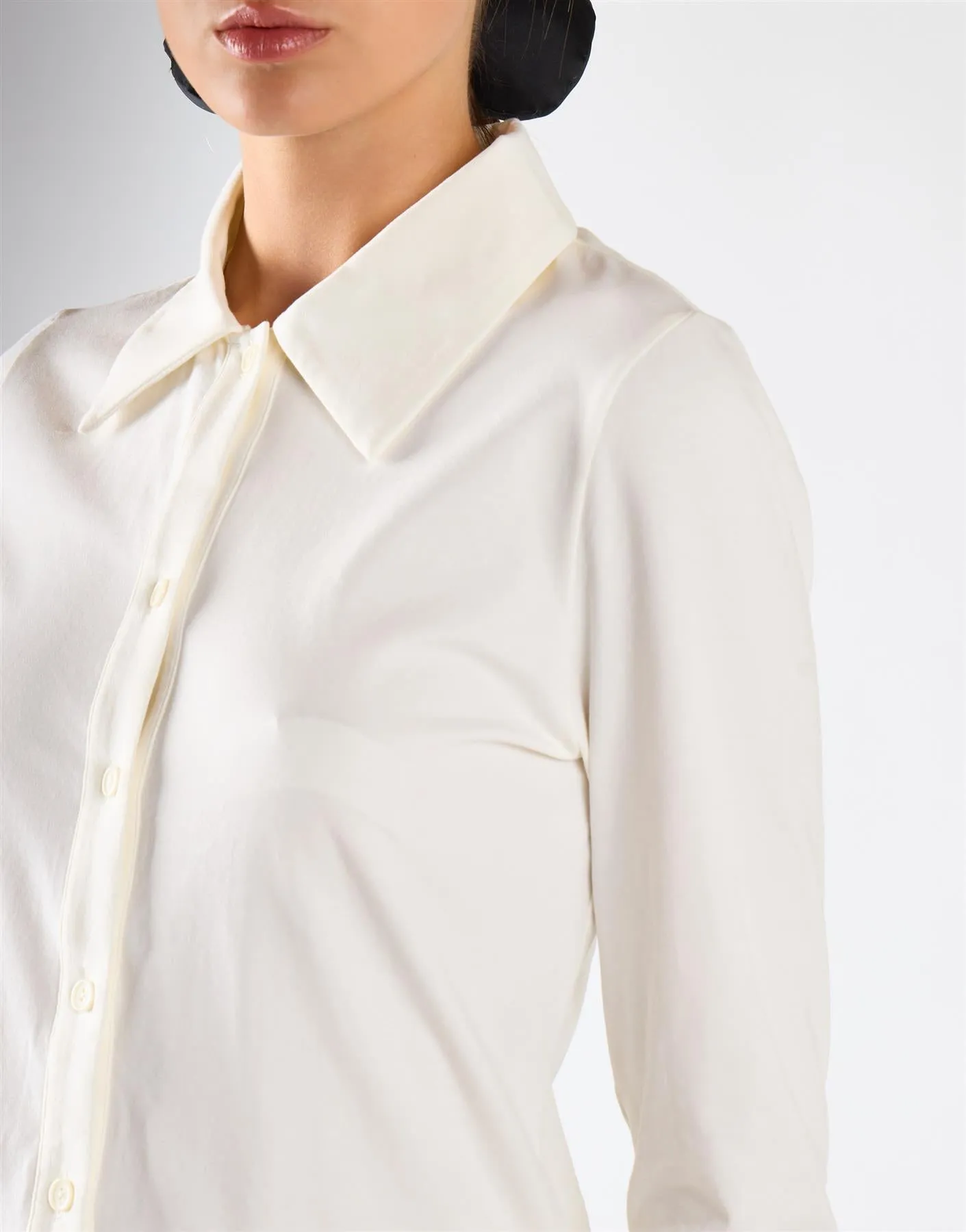 Off White Button Front Shirt sold by Glamorous product image thumbnail 4