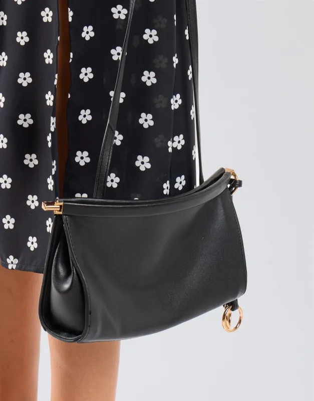 Shoulder Bag with Gold Detail - Black made by Glamorous