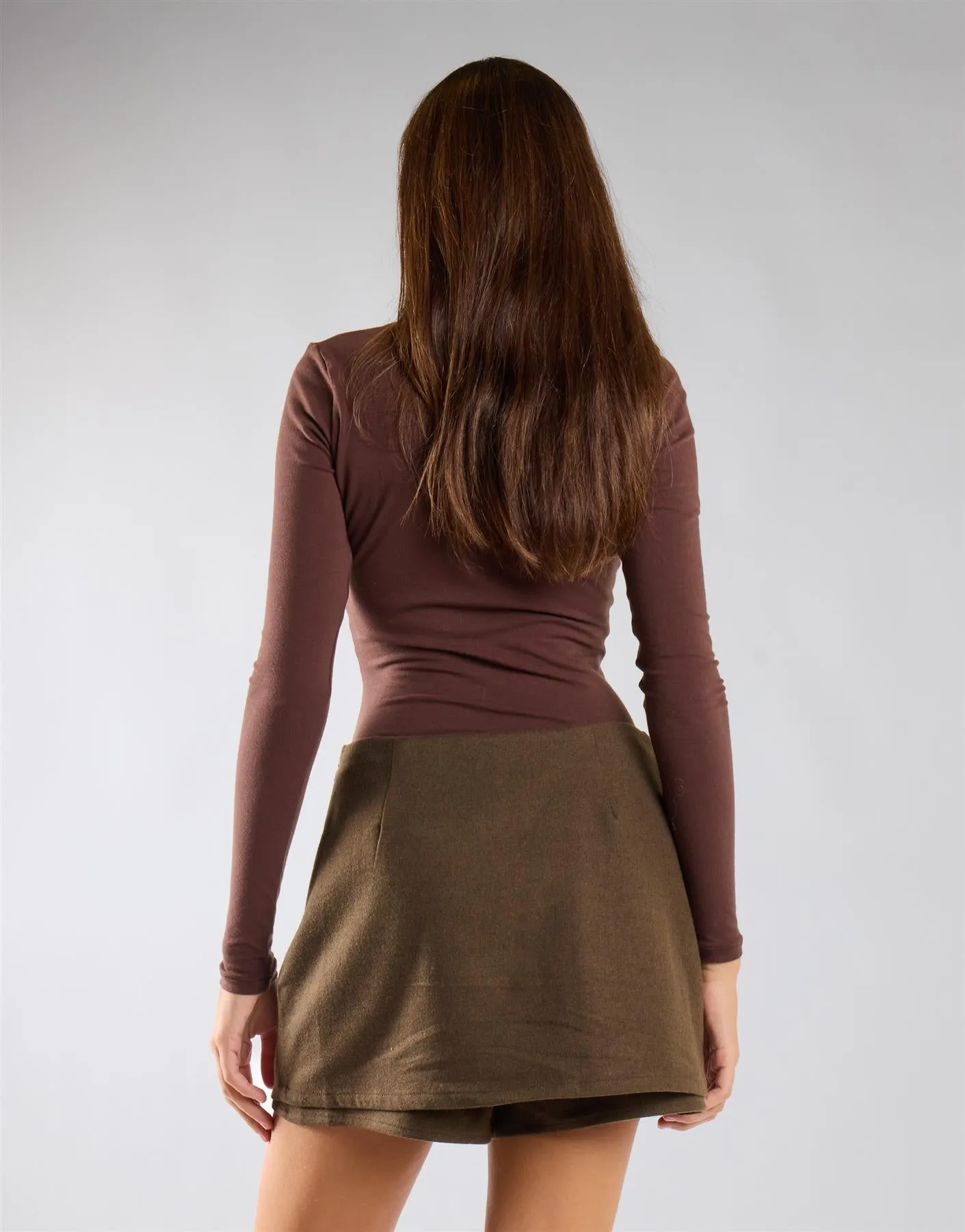 Deep Khaki Pocket Detail Mini Skort sold by Glamorous product image thumbnail 2