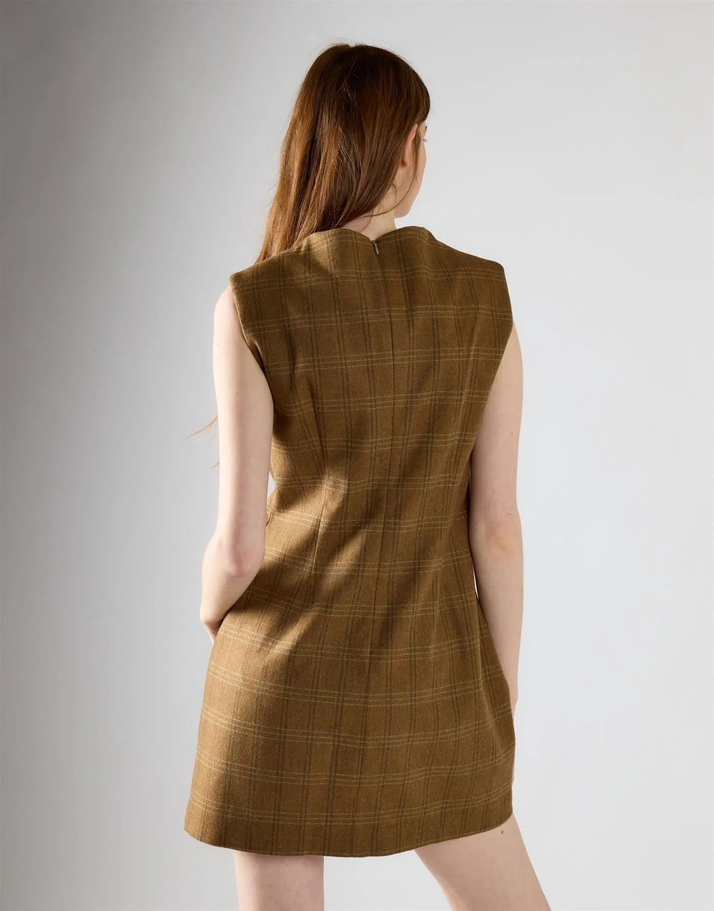 Sepia Check Tailored Fit Mini Dress sold by Glamorous product image thumbnail 2