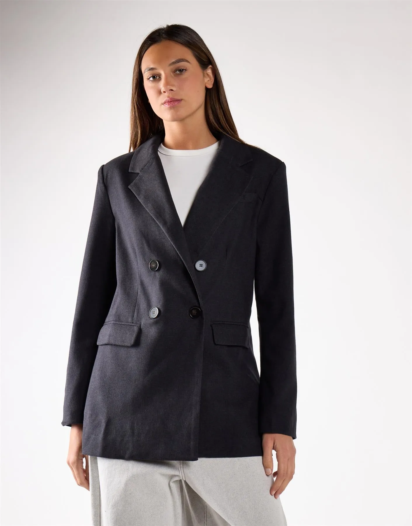 Black Marl Button Detail Blazer sold by Glamorous product image thumbnail 3