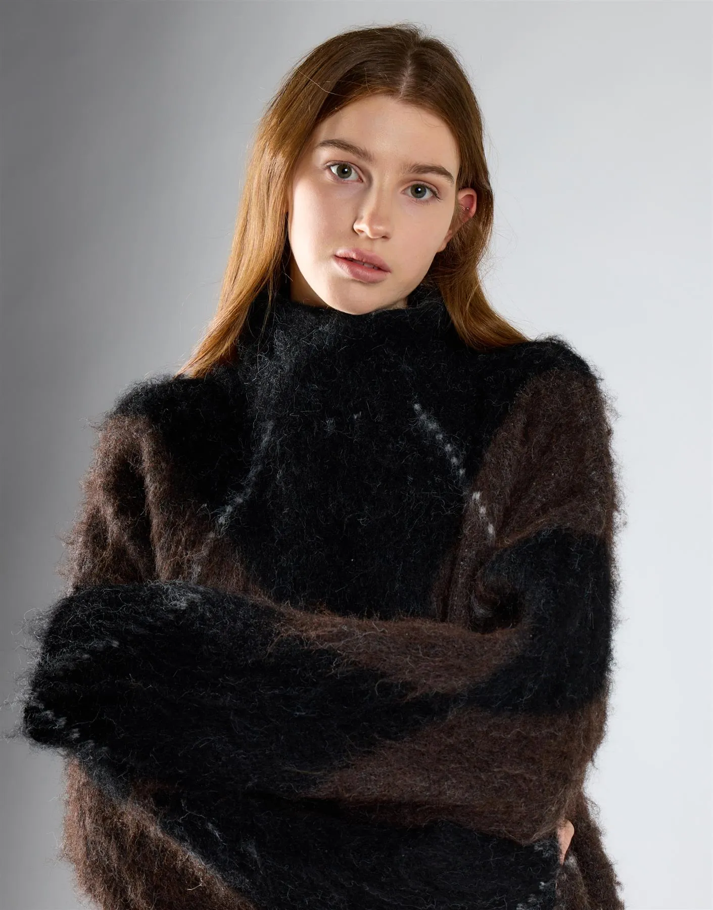Black Brown Argyle Knit Jumper sold by Glamorous product image thumbnail 4