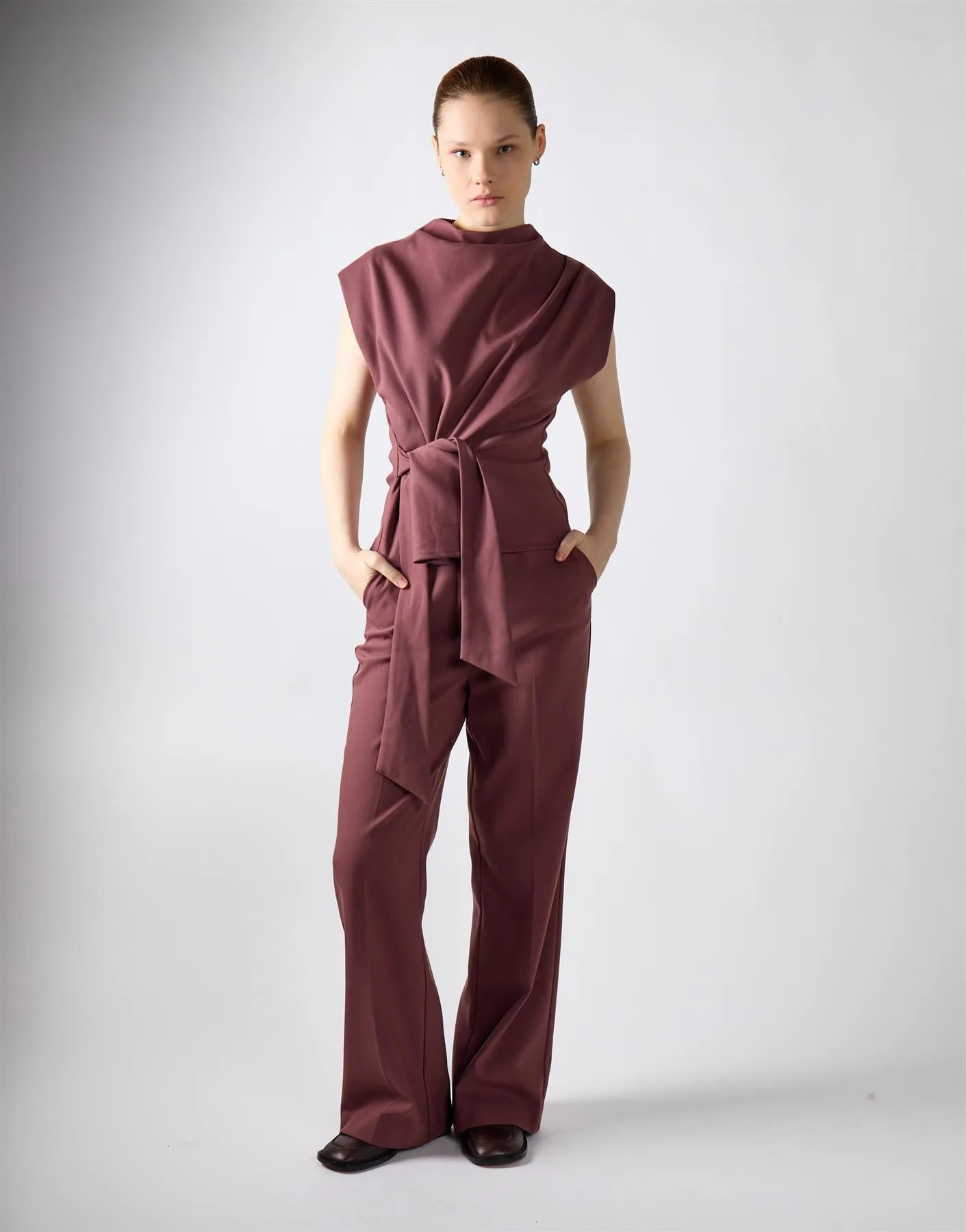 Mauve Tie Front Top sold by Glamorous product image thumbnail 4
