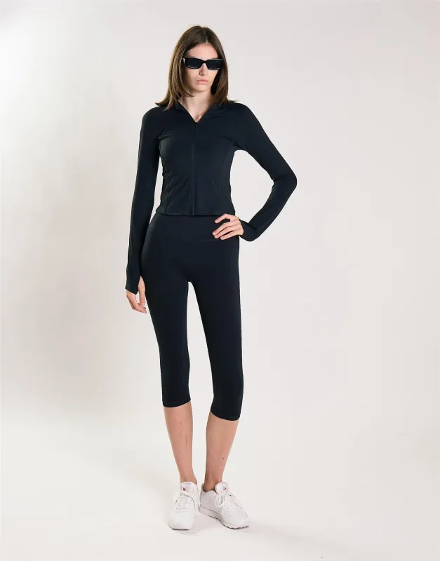 Agon Women's Black Zip Up Jacket made by Glamorous