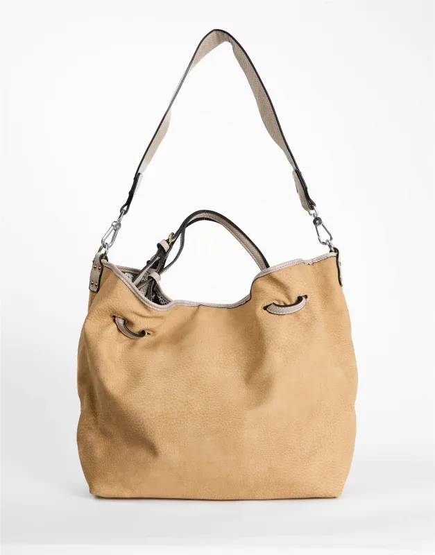 Beige Slouchy Convertible Shoulder Bag made by Glamorous