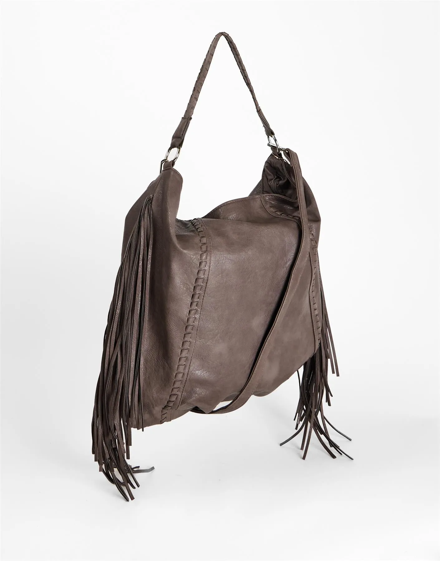 Brown Fringe Whipstitch Hobo Bag sold by Glamorous product image thumbnail 2
