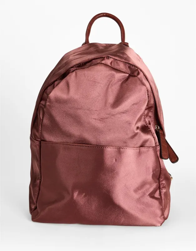 Brown Satin Everyday Backpack made by Glamorous