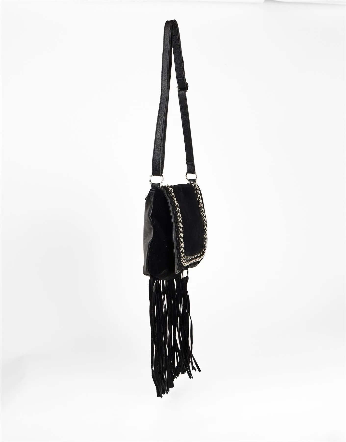 Black Fringe Shoulder Bag sold by Glamorous product image thumbnail 2