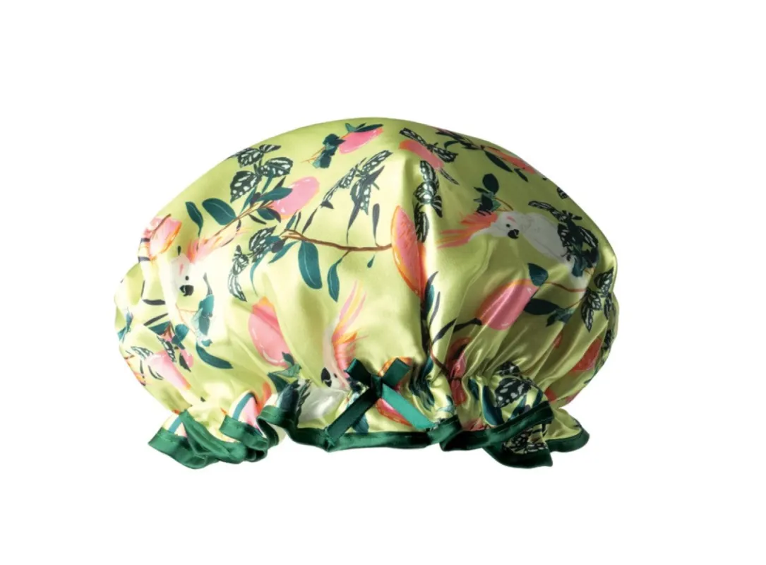Lemon Lavender Shower Cap  Cockatoo sold by Glamour Empire