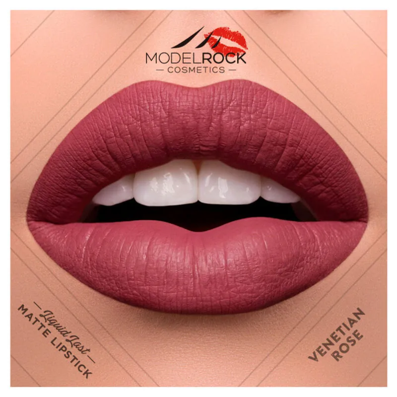 Modelrock- Liquid to Matte Longwear Lipstick- Venetian Rose made by Glamour Empire