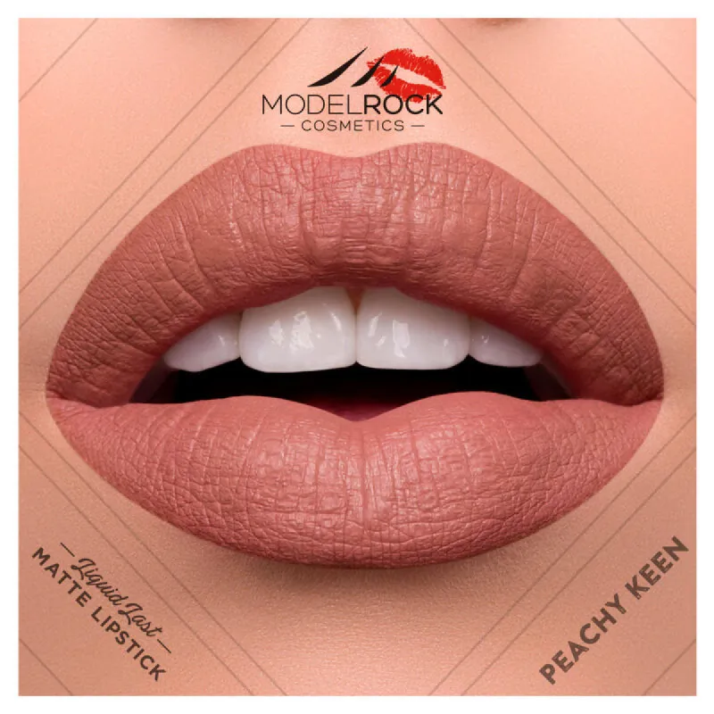 Modelrock- Liquid to Matte Longwear Lipstick- Peachy Keen sold by Glamour Empire