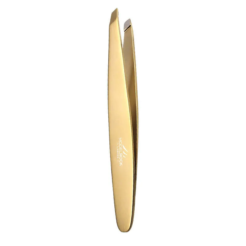 Modelrock- Gold Luxe Slanted Tweezer sold by Glamour Empire