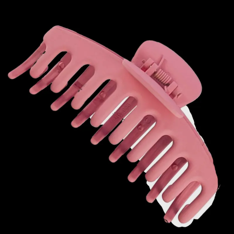 Pink Pewter Matte Claw Clip - Pink sold by Glamour Empire