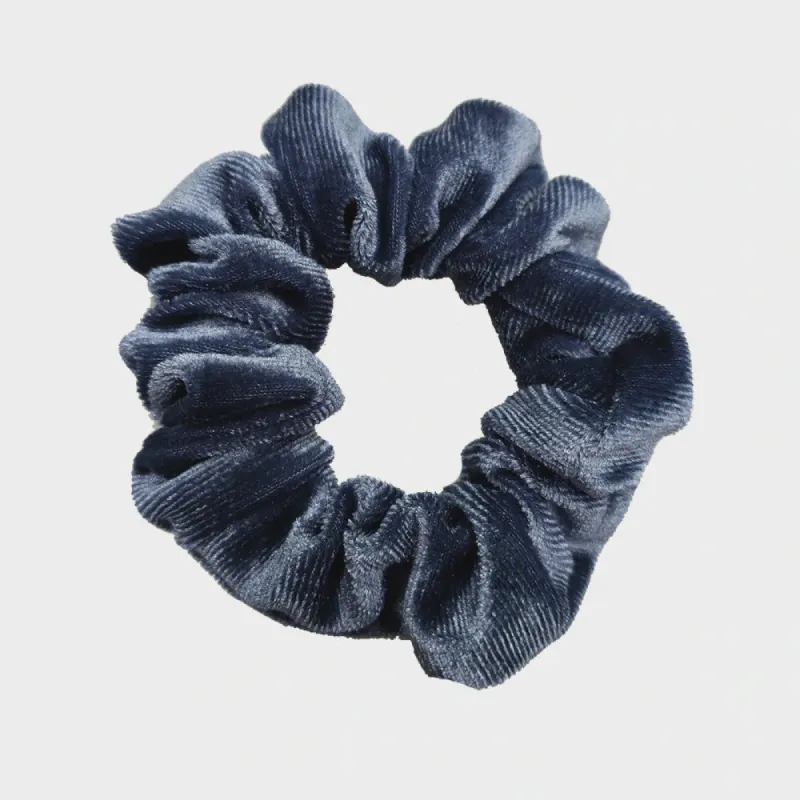 Pink Pewter Luxe Velvet Scrunchie-Blueberry sold by Glamour Empire