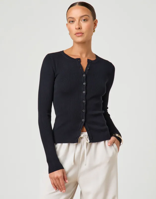 Rib Button Up Cardigan sold by Glassons