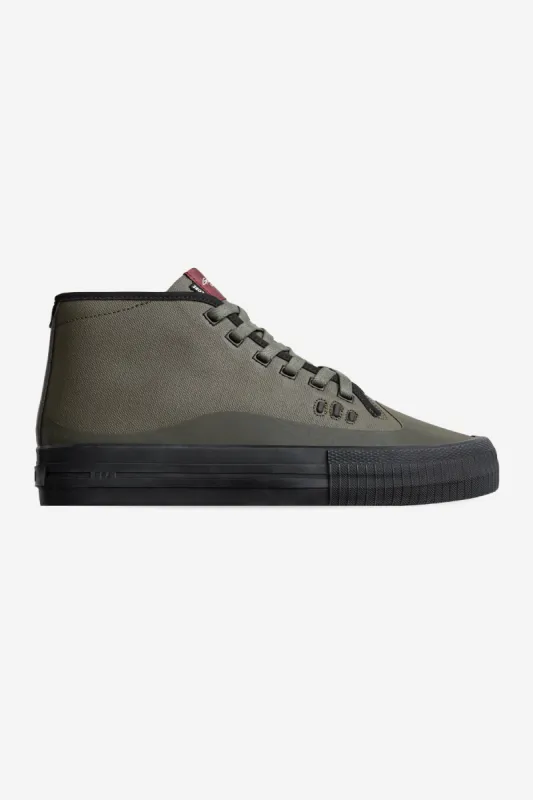 Gillette Mid - Dark Olive/Black - Skate Shoes sold by Globe