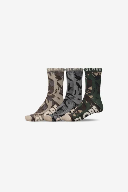 Eco Camo Crew Sock 3 Pack sold by Globe