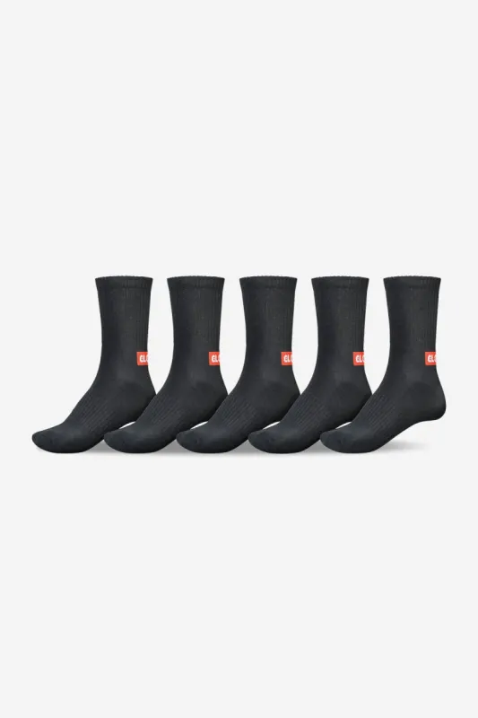 MINIBAR CREW SOCK 5 PACK - Black sold by Globe