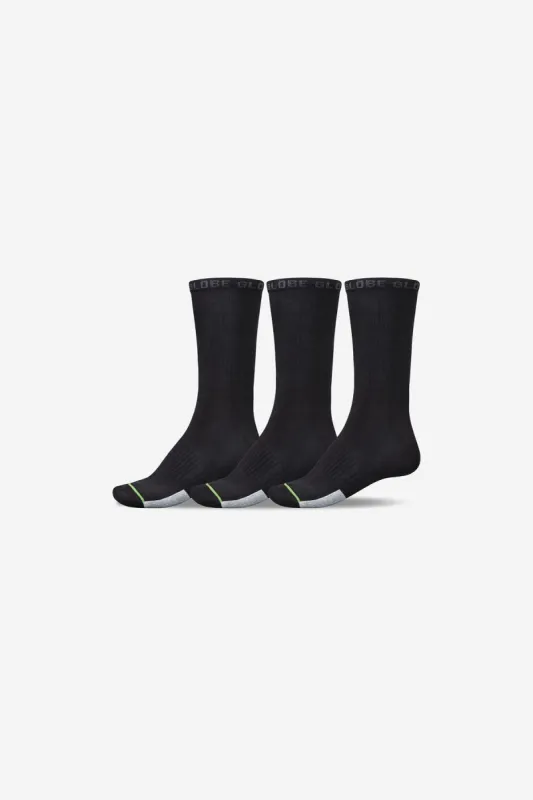 Low Impact Crew Sock 3 Pack - Assorted sold by Globe