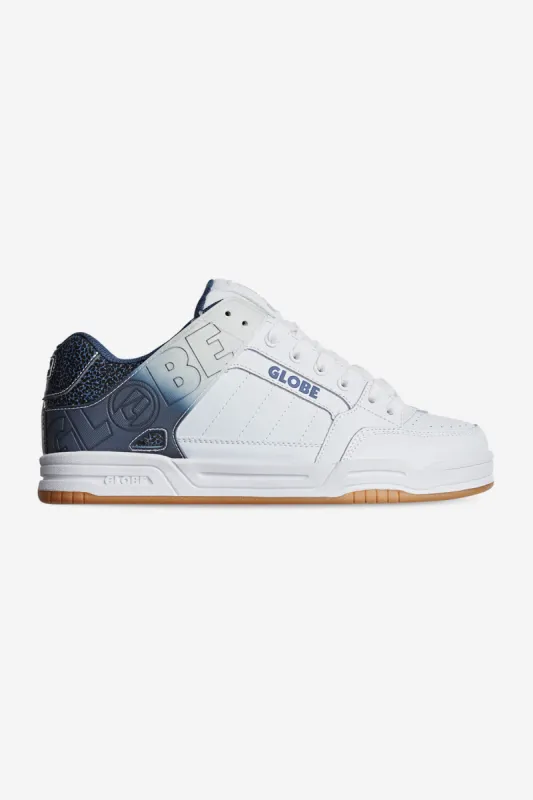 Tilt - White/Blue Stipple - Skate Shoes sold by Globe