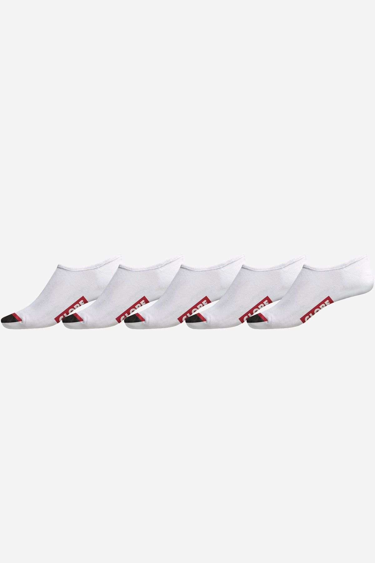 Tipper Invisible Sock 5 Pack - White sold by Globe